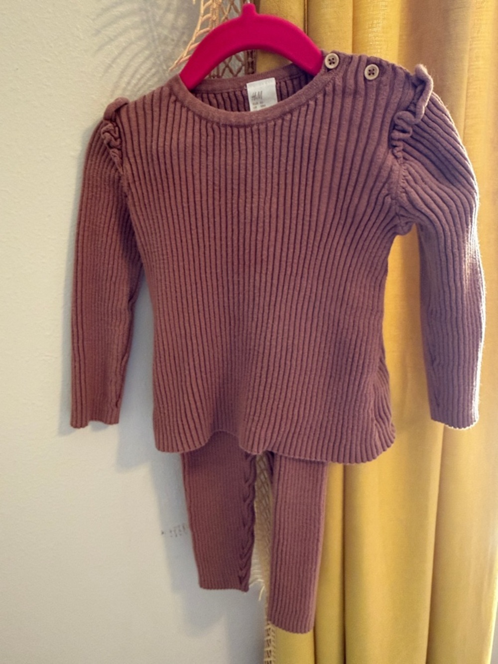 H&M Ribbed Knit Set - Brown 18M
